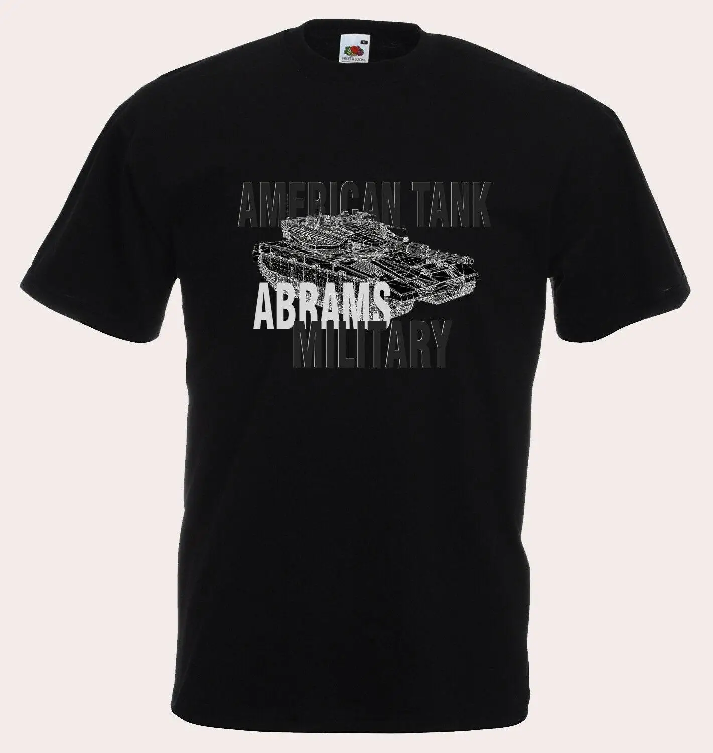 Мужская футболка в стиле милитари American Tank Abrams Army Motif B мужская повседневная с