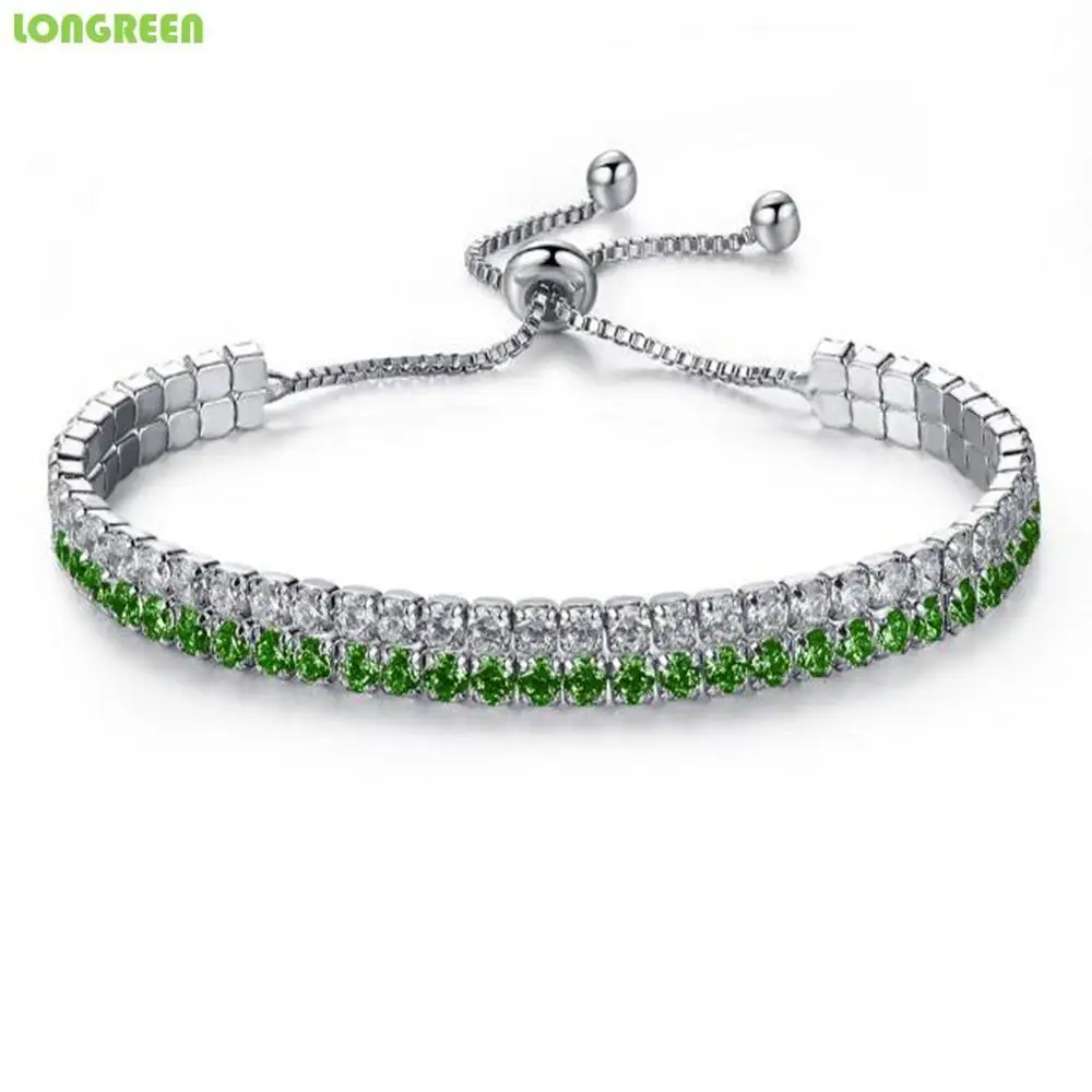 Женский браслет с кристаллами и фианитами свадебный невесты на цепочке|Цепочки