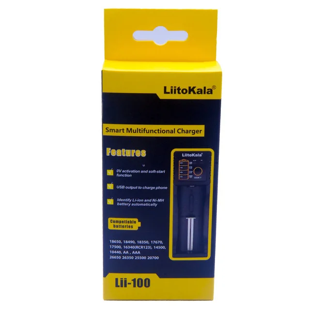 Liitokala lii-100 B Lii-S1 зарядное устройство самообнаружение батарея полярность 18650 зарядное устройство для 18650 26650 20700 18350 AAA AA батареи