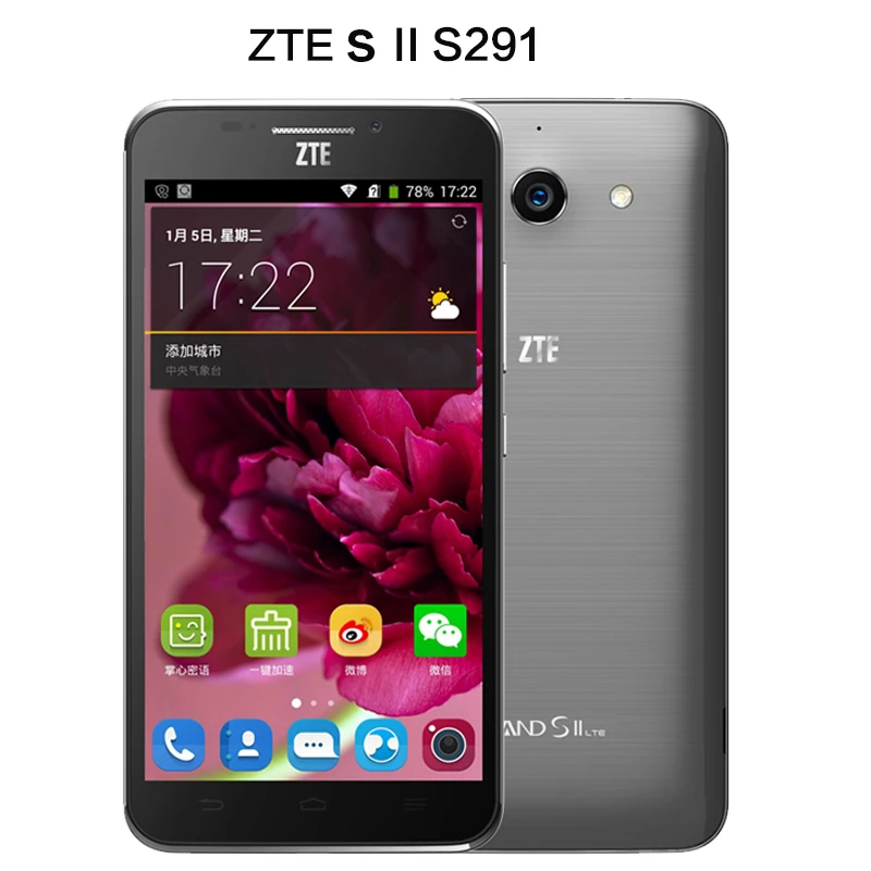 Оригинальный ZTE GRAND S II S291 мобильный телефон Snapdragon 801 2 ГБ Оперативная память 16