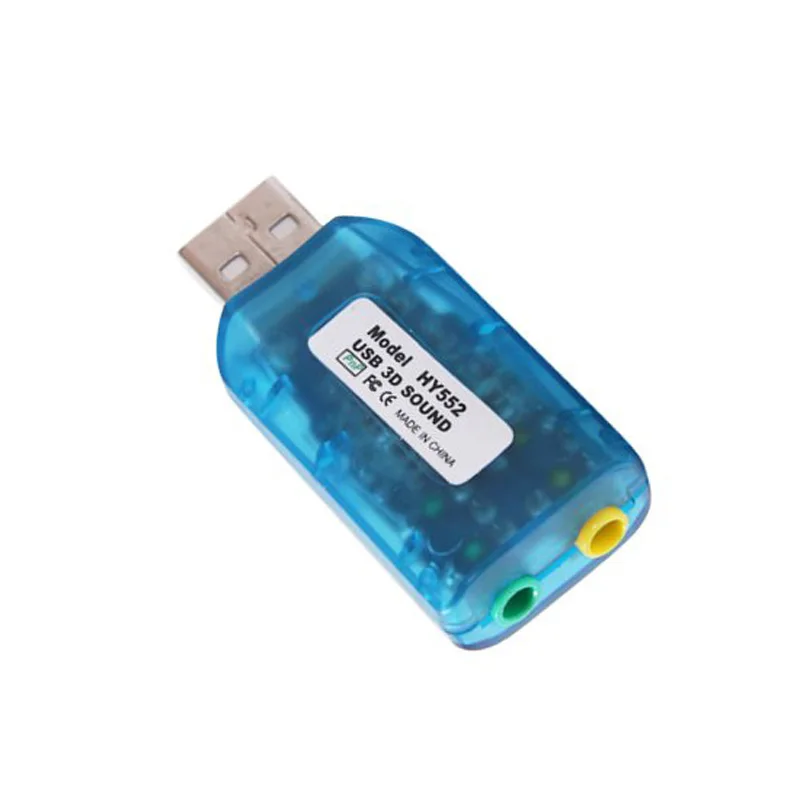 Внешняя звуковая карта USB 5 1 с поддержкой 3-мерного звука для ПК ноутбука 3*3*3 см |