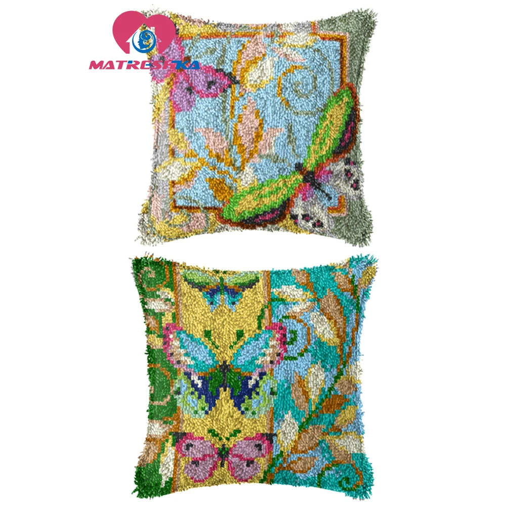 Наборы для вышивки ковров подушка с крючком-защелкой крестом Набор кнопкой