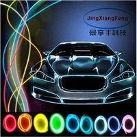 10 colors car accessories styling 5m flexible neon light glow el with 12v interior lights lighter diy decorative dash door