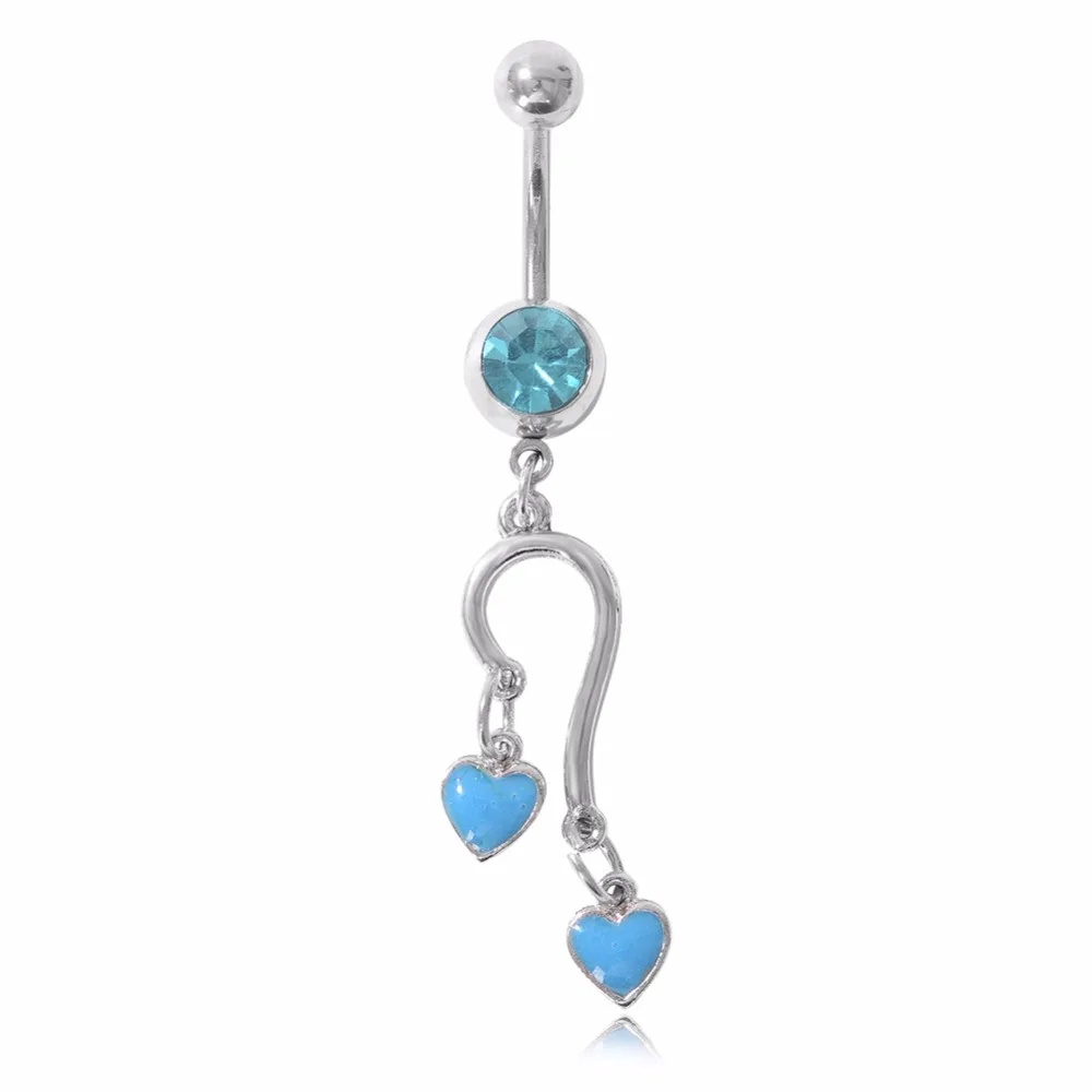 Multi Дизайн нержавеющей стали Циркон rhinestone Многоцветный живота кольца пупка Piercin