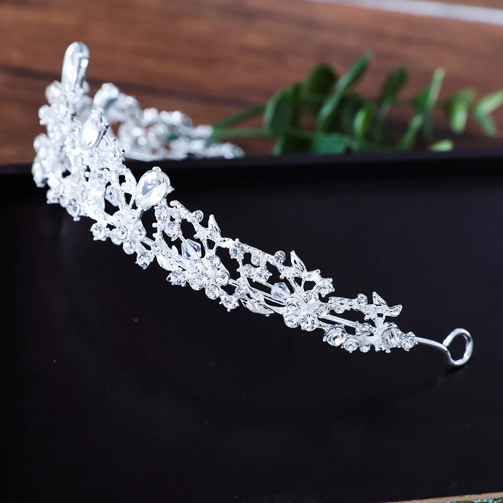 Модные свадебные ювелирные наборы со стразами 3 шт./компл. ожерелье серьги тиара