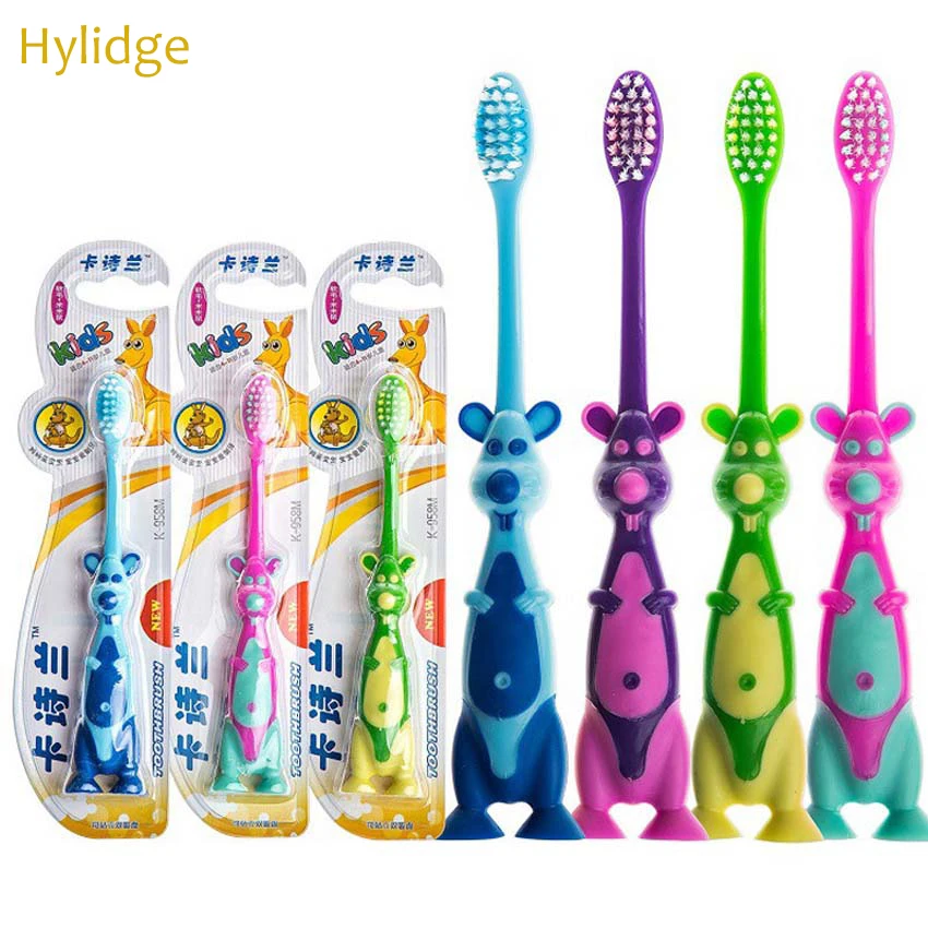 

1PC Soft Hair Children Kids Tooth Brush Cute Cartoon Animal Kangaroo Girl Boys Toothbrush 3-12 yrs old Teeth Cleaning Tool
