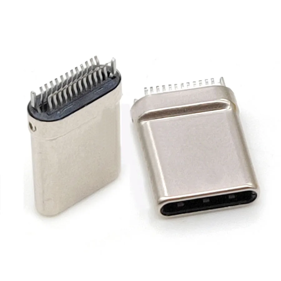 10 шт. 24Pin Type C гнездовой разъем 0 3 мм Шаг 2x12P DIY металлические части 3а/50В для