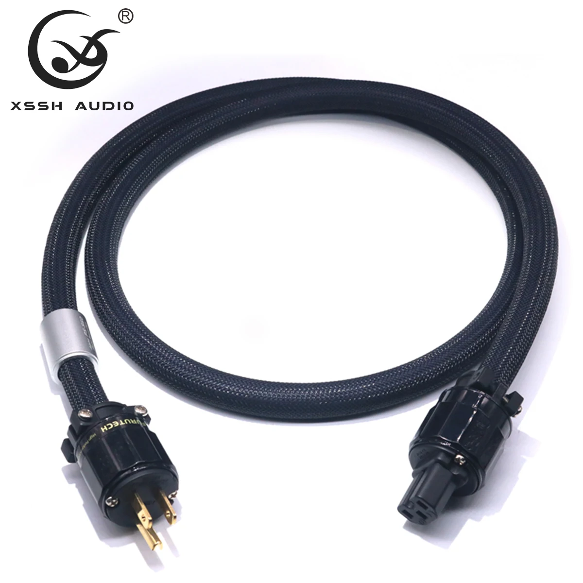 XSSH аудио Hi End Hifi DIY 15A OFC Чистая медь США + IEC 3 контакта контакты AC гнездо Мужской
