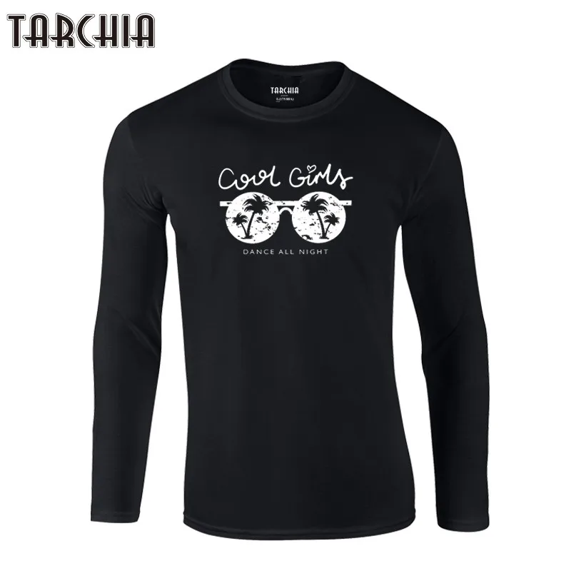 TARCHIA 2021 Крутые Девушки Танец всю ночь Типографика размера плюс 100% хлопок Homme Новый