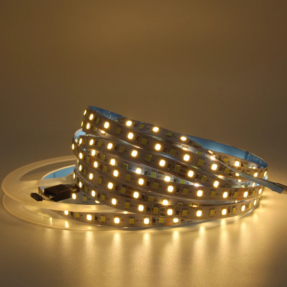 5 м 10 SMD 2835 CW/WW двойной белый цвет Регулируемая температура CCT 12В 24В Двухцветная