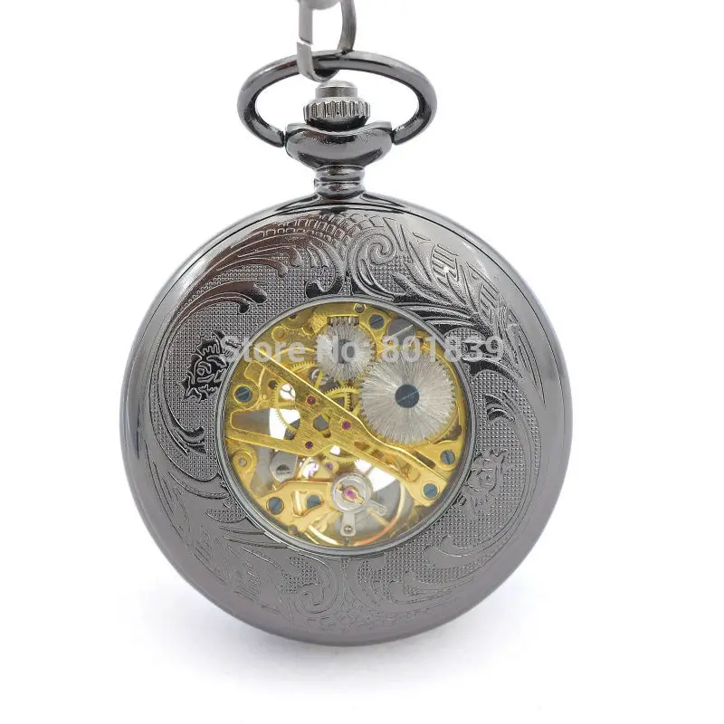 Новинка механические часы H183 в старинном стиле с ручной заводкой черные