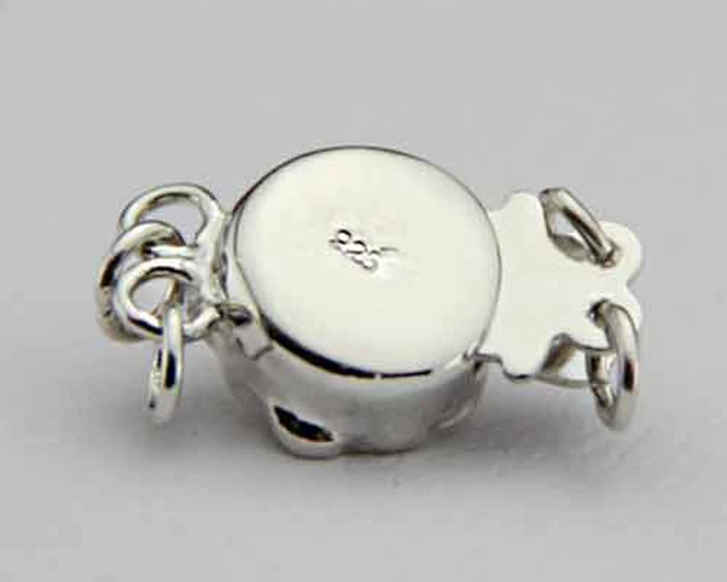 9x15 мм двухрядная роза с родиевым покрытием фотосеребряная застежка