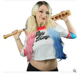 Популярные футболки Харли Квинн из фильма отряд самоубийц косплей костюм на