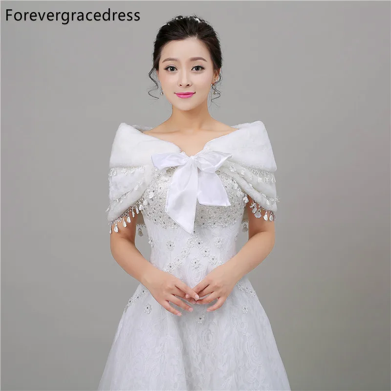 Forevergracedress бесплатная доставка искусственные меховые палантины свадебная