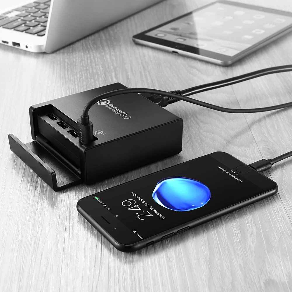 Floveme Универсальный USB Зарядное устройство Qualcomm Quick Charge 3.0 телефон для iPhone iPad Samsung