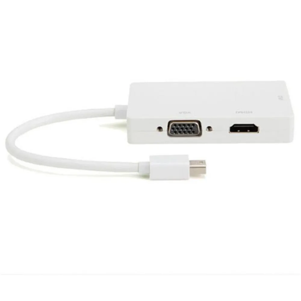 Надежный горячая Распродажа 2017 3 в 1 Thunderbolt мини порт дисплея DP к HDMI VGA DVI адаптер