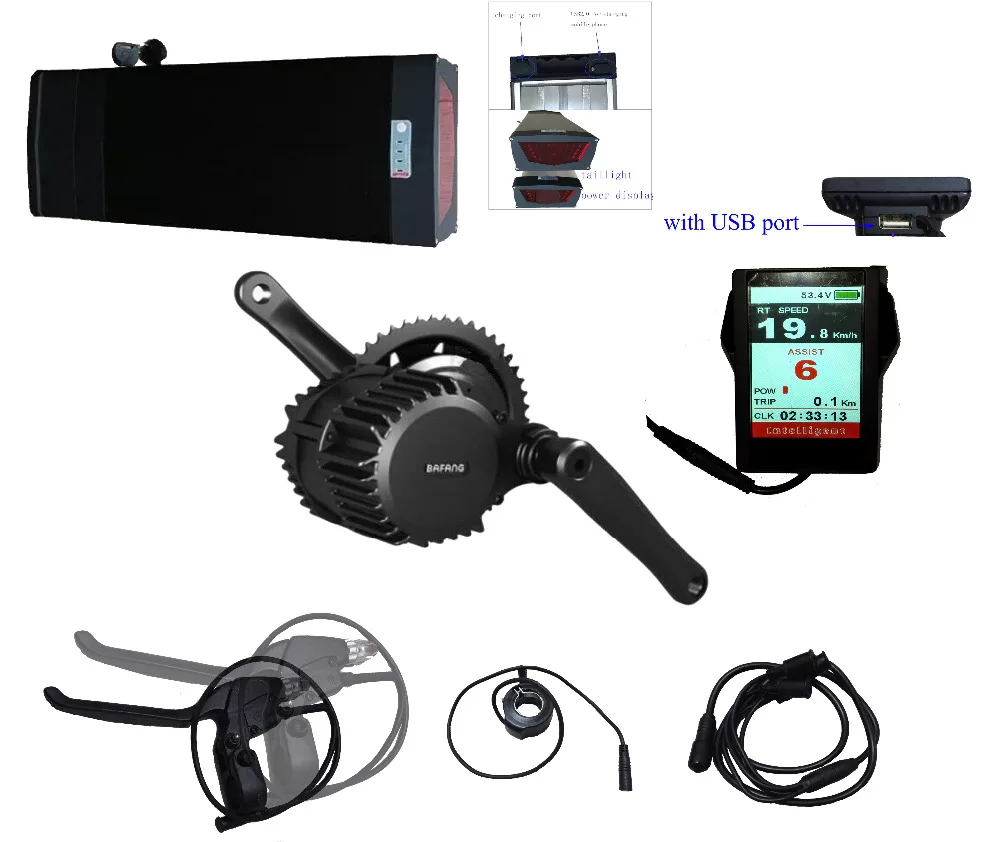 ЕС NoTax! Bafang BBS02 750 W фара для электровелосипеда в комплект мотор электрического