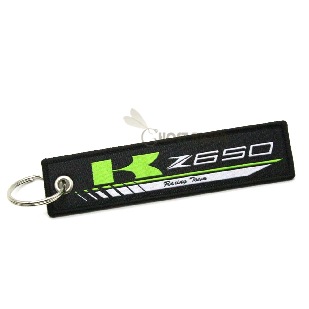 Вышитый брелок для ключей коллекционный брелок для Kawasaki Z650 Z750 Z800 Z900 Z1000 мотоцикл вышитый значок брелок