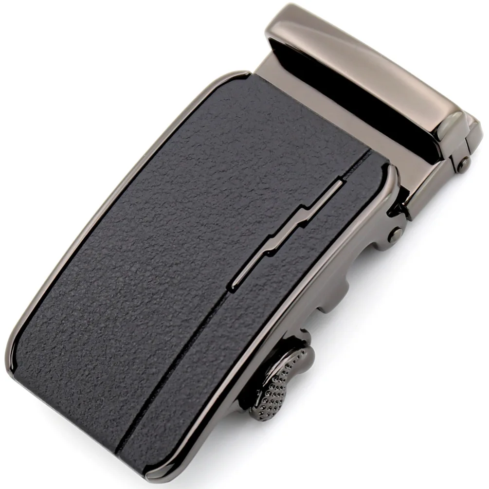 

High quality leather belt buckle for men fashion trend black and silver retro automatic buckle belt for men top cow belt buckle