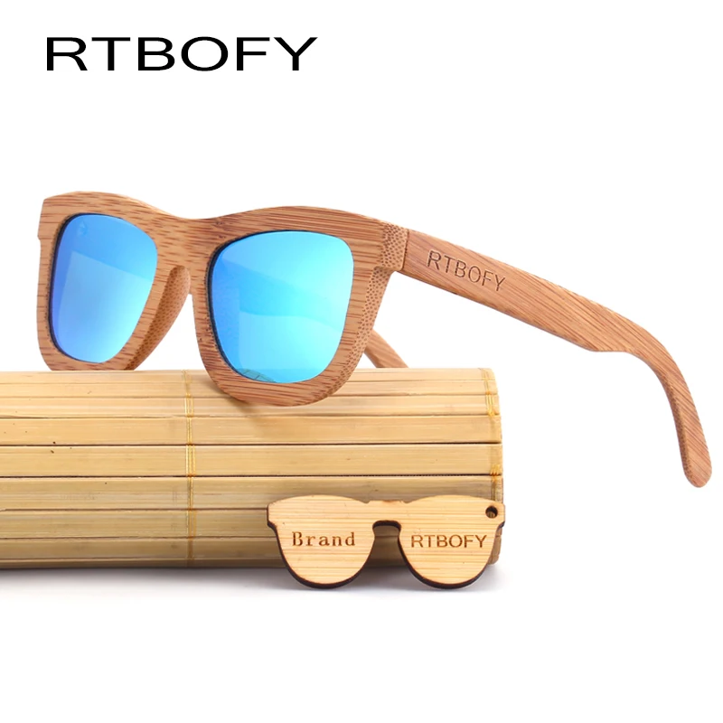 RTBOFY 2017 новая мода 100% ручная работа бамбуковые деревянные солнцезащитные очки для