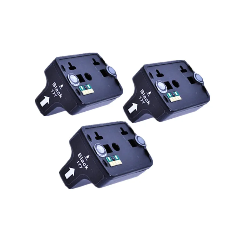 3BK Сменные чернильные картриджи для 177 XL 177XL HP177 HP177XL PhotoSmart C7185 C7186 C7188 C7250 C7275 C7280 C7283 C7288 - Цвет: 3BK