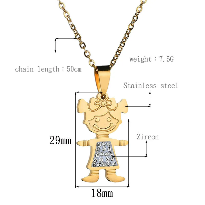 Eleple Stainless Steel Mirco Zircon Inlaid Necklaces for Women Lover Girl Gold and Silver Color Pendant Necklace Jewelry S-N503 | Украшения