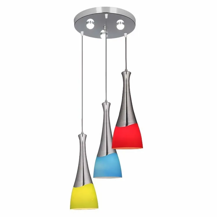 

Restaurant Chandelier Three Heads Hardware Electroplated Glass Bar, Bar, Wine Cup, Table and Chandelier Single Head