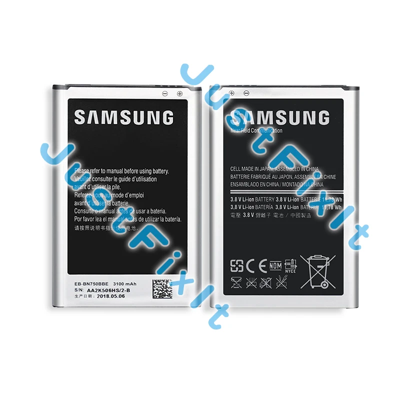 NEW Original Battery For Galaxy Note 3 Neo N750 N7505 N7502 N7500Q N750K N750S E510 EB-BN750CBE With NFC 3100mAh | Мобильные