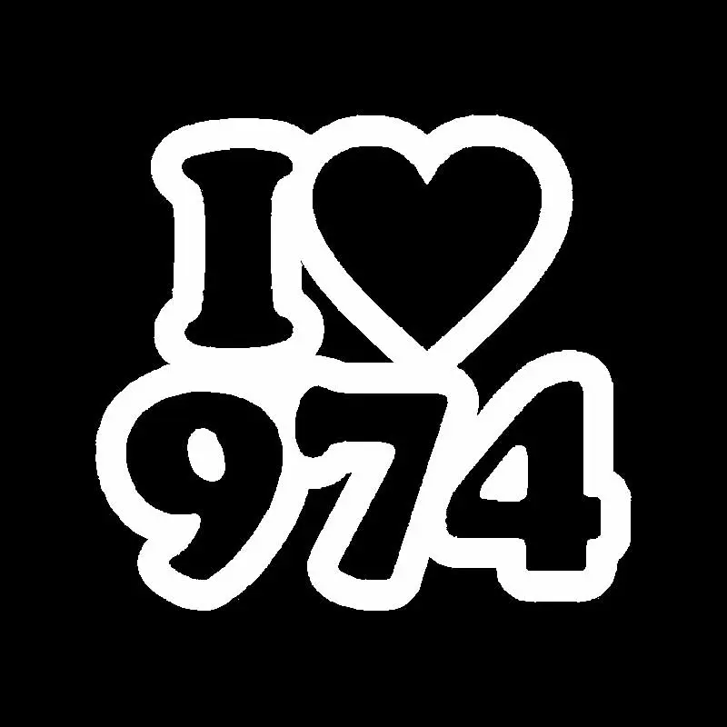 YJZT 14 4 см * 13 3 креативная I love 974 виниловая Высококачественная Автомобильная