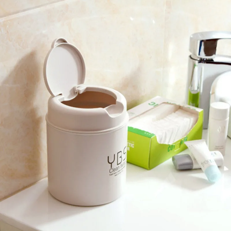 Мини пластиковый контейнер для мусора на столешнице столе кухонный мусорный с