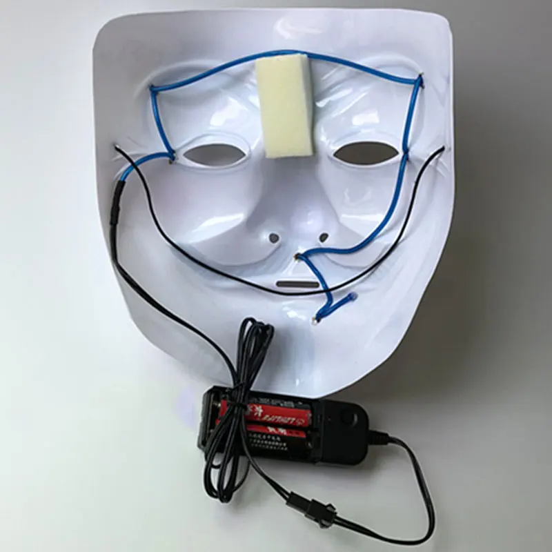 V for Vendetta Dance светодиодный Neon Mask Party Decor Маскарад необычная ужасная маска на