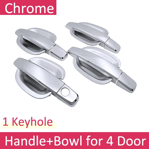 Handle Bowl 4 Door Для Chevrolet парус~ Роскошная хромированная наружная дверная ручка крышка автомобильные аксессуары наклейки Набор отделки - Название цвета: Handle Bowl 4 Door