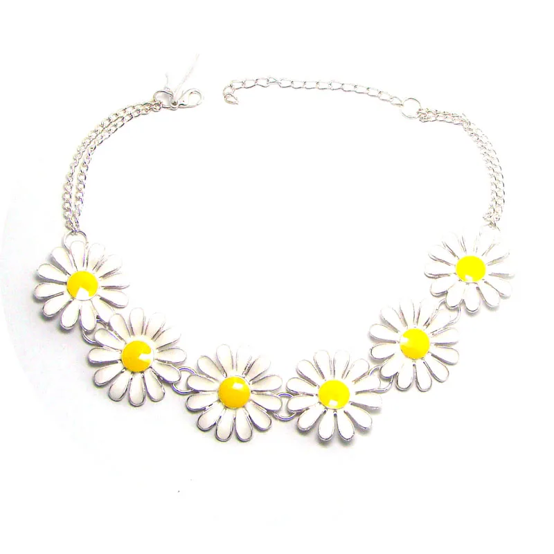 Лидер продаж модные желтые хлопковые кружевные цветы металлические эмалевые