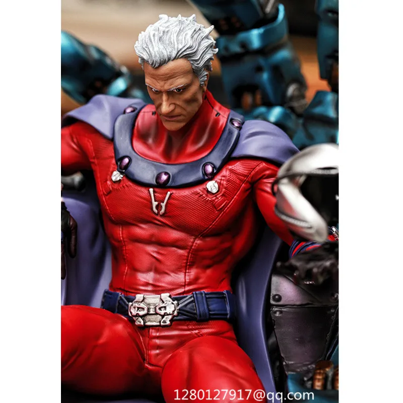 X-men статуя супер злодей Magneto Max eisenhardt полноразмерная портретная резиновая фигурка героя Коллекционная модель игрушки 45 см коробка Q724