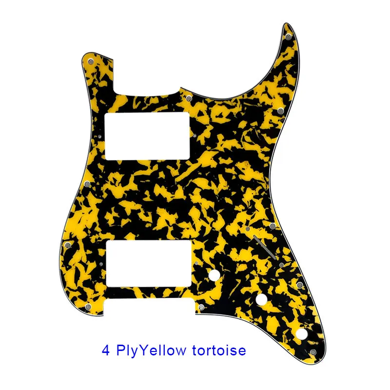4ply yellow tortoise Pleroo гитарные аксессуары накладки с 11 винтами для fender standard ST HH гитара Stratocaster с PAF Humbucker многоцветный - Цвет: 4ply yellow tortoise