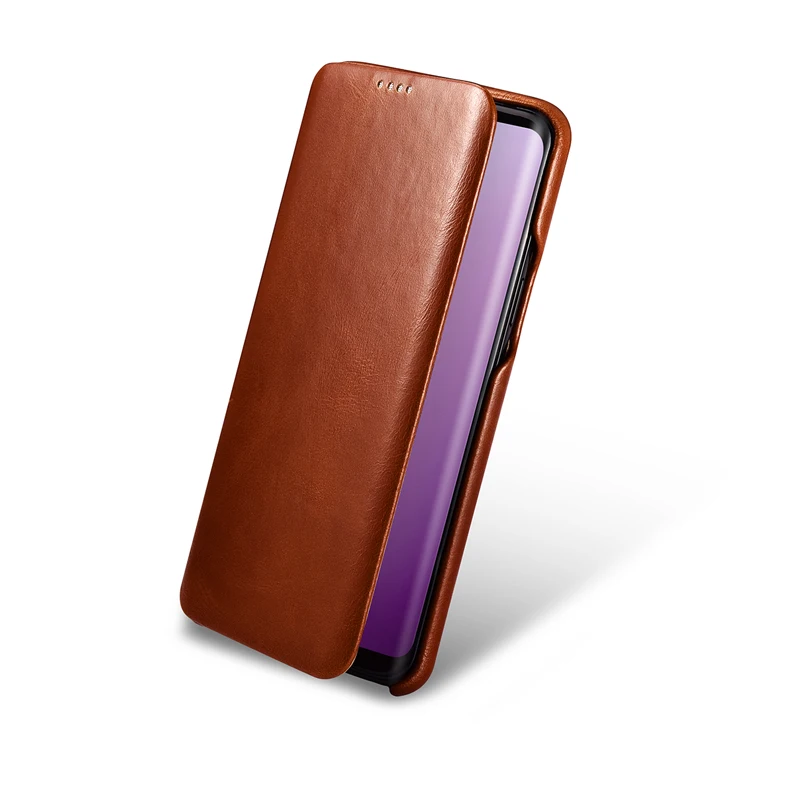 Чехол для Samsung S9/S9 Plus винтажный полностью закрытый ручная работа натуральная кожа