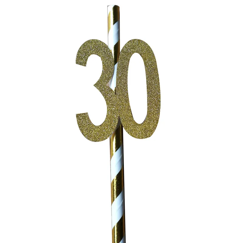 Chicinlife Happy 30/35/40/50th бумажный фото стенд реквизит фоторамка юбилей 30 лет украшения для вечеринки в честь Дня рождения Подарочные принадлежности - Цвет: 10Pcs gold 30