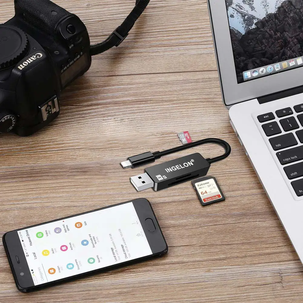 2 в 1 картридер 2017 Высокое Качество МИНИ Супер Скорость USB2.0 TF Micro SD/SDHC Card Reader