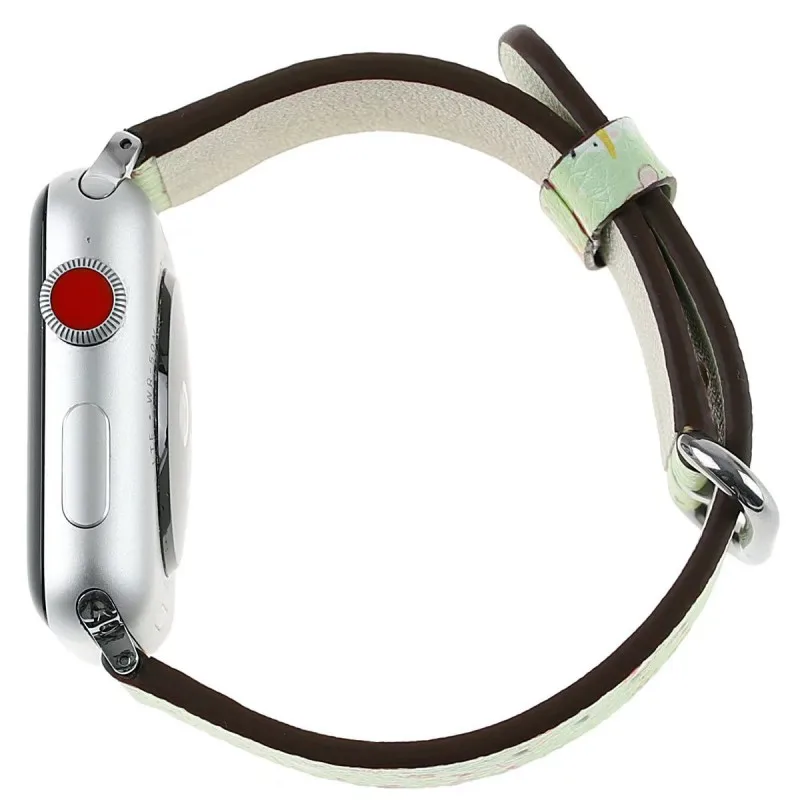 Красочные рождественские кожаные часы ремешок для Apple Watch Series 3 2 1 группа Рождество Отец чулок олень Ремешки для наручных часов 42/38 мм