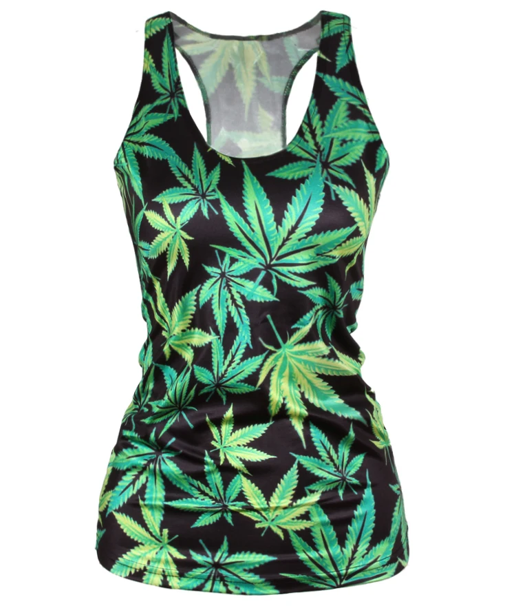 Женский вязаный Топ SexeMara Весенняя футболка с зелеными листьями и надписью adventure