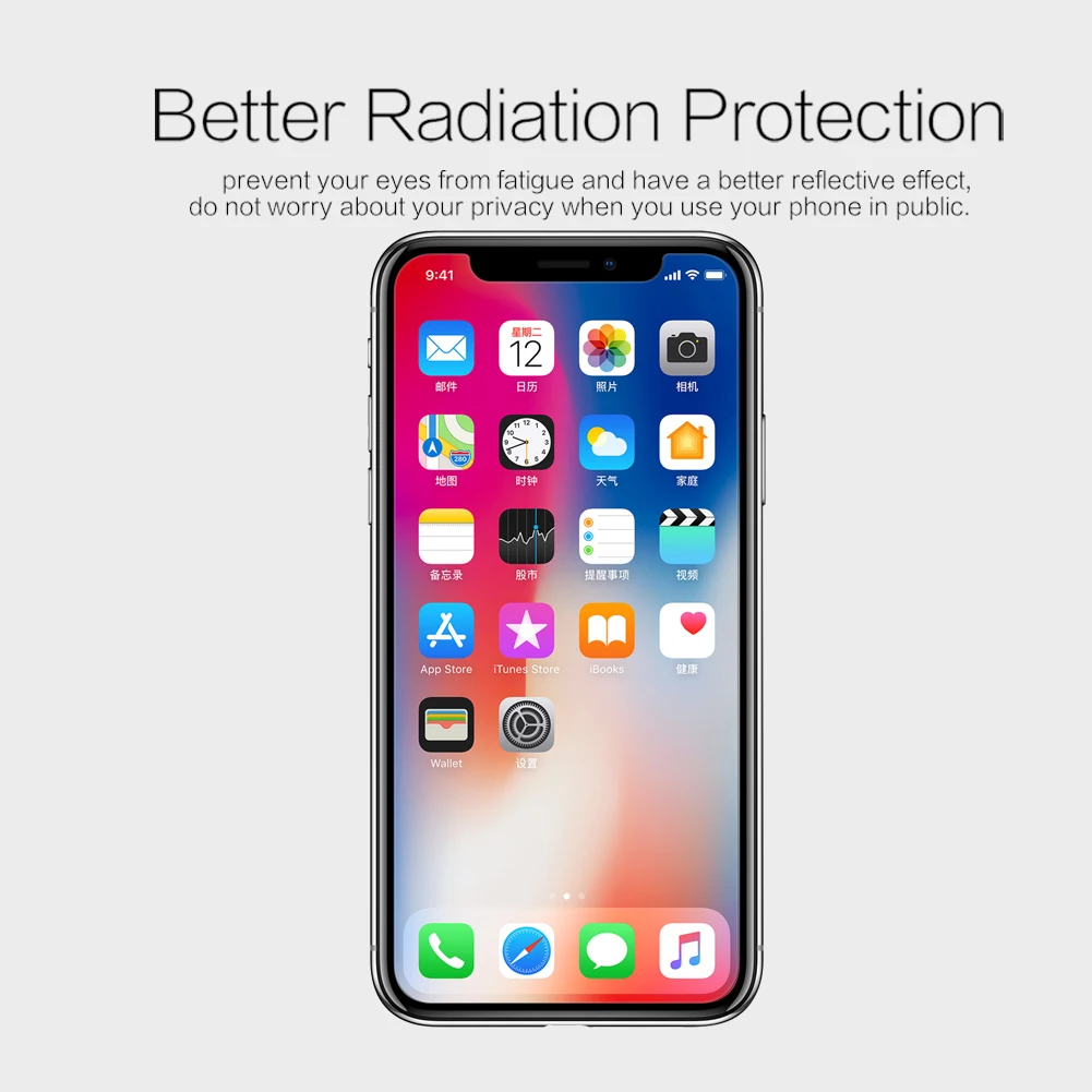 Антибликовая Защитная пленка Nillkin для iPhone X матовая защитная с защитой от