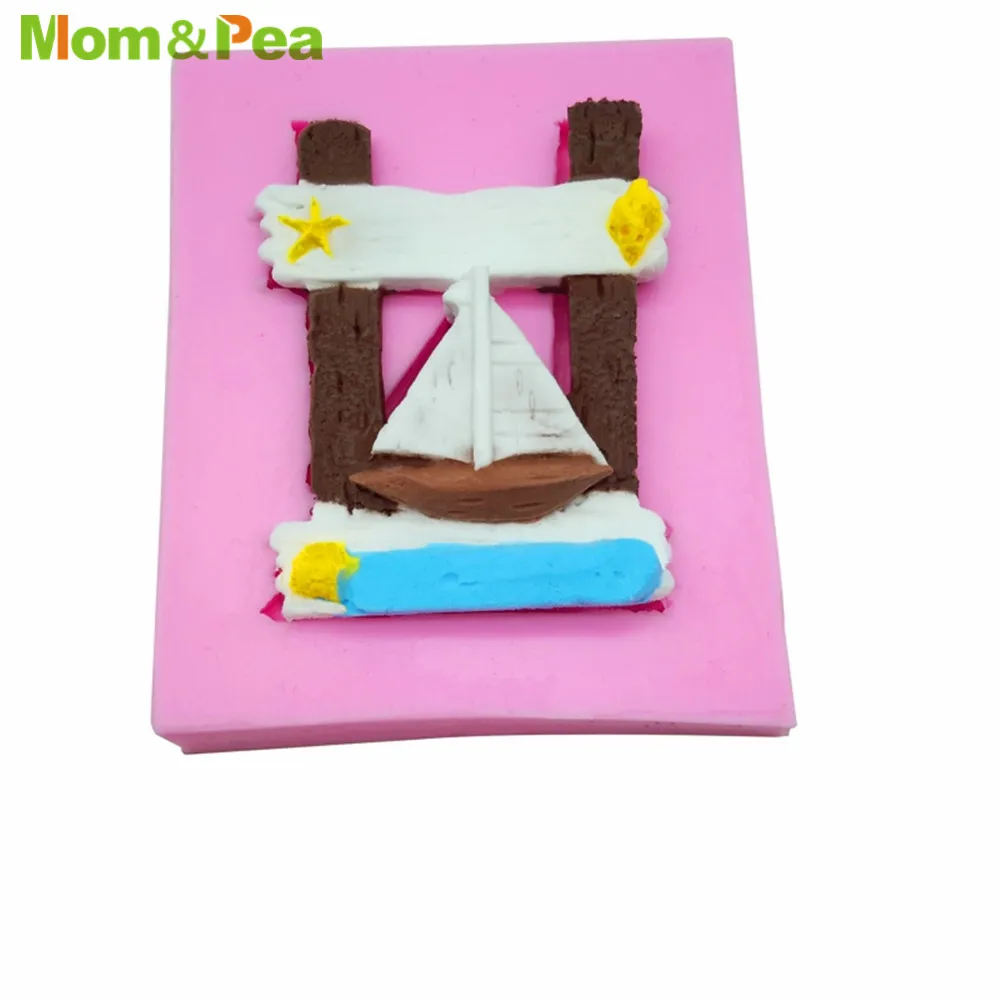 Силиконовая форма в форме лодки Mom &amp Pea MPA2097 украшение для торта 3D помадки