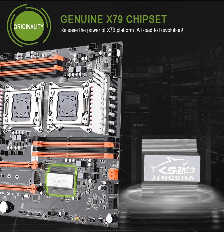 New JINGSHA LGA 2011 X79 desktop motherboard support 2x PCIe x16 M.2 SLi CrossFire xeon CPU
