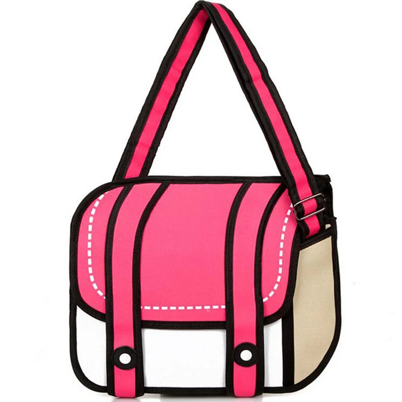 Новые модные женские сумки 2d мультяшная сумка через плечо Bolsa Feminina Bolsosde Ombro 3d