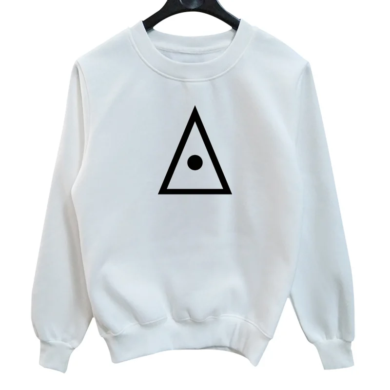 Треугольники 2017 осень-зима теплый пуловер однотонные флисовые Crewneck Для мужчин