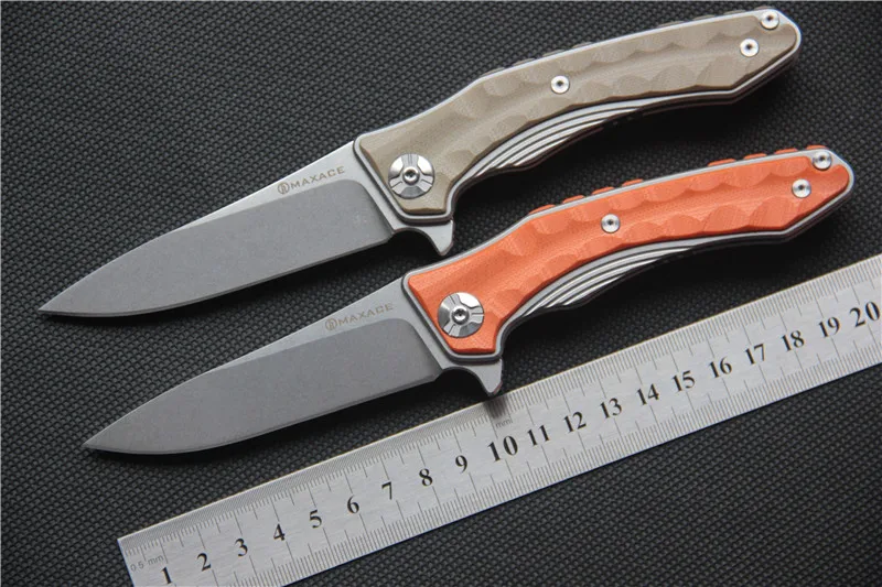 MAXACE Полуночный Кот Фанатик Складной нож 440C стальное лезвие G10 Ручка Открытый Отдых Охота Открытый фрукты Ножи EDC инструменты