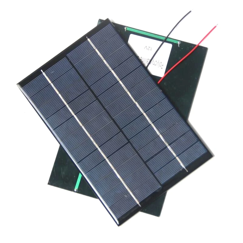

BUHESHUI 4.2W 12V Solar Panel Solar Cell Module+Cable DIY Solar System Battery Charger Polycrystalline 200*130MM 10pcs/lot