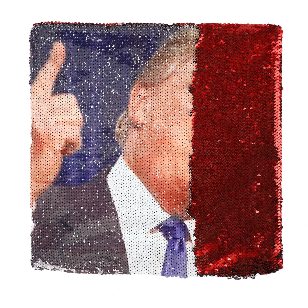 Волшебная наволочка с пайетками в стиле знаменитостей Трамп, двухсторонний цвет, забавный подарок, вечерние Блестки, 40x40 см, наволочка