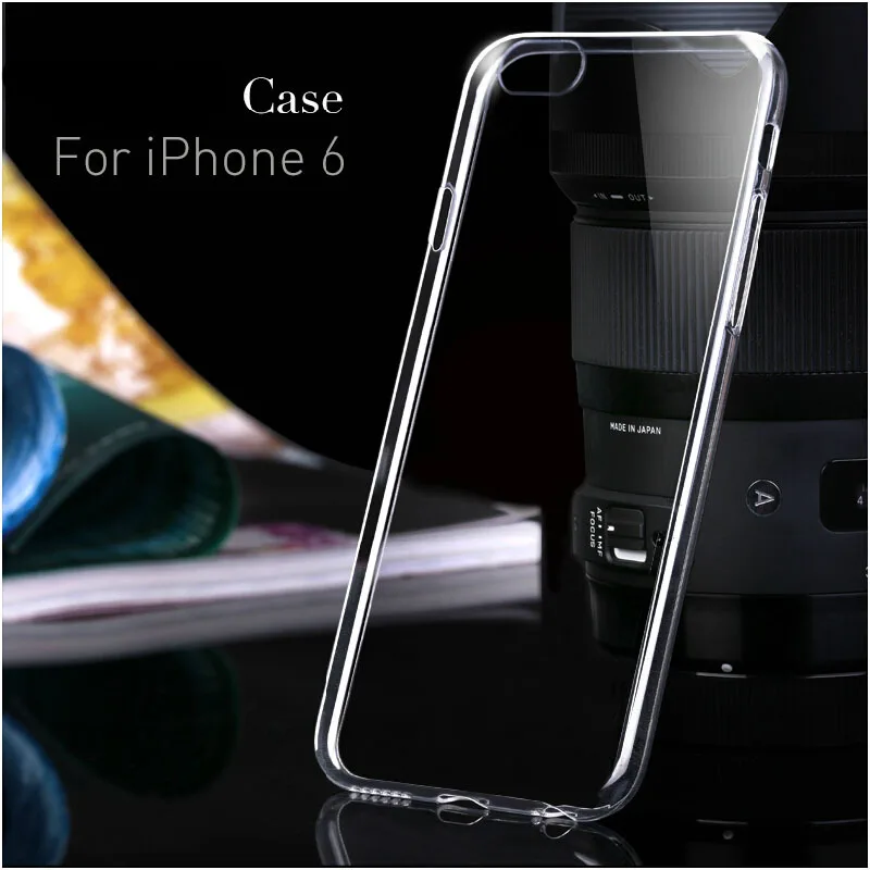For iPhone 6 Soft Clear Cases 0.33MM Super Slim TPU Gel Silicon Phone shell 4.7 /6 plus Thin Transparent Cover Bag |