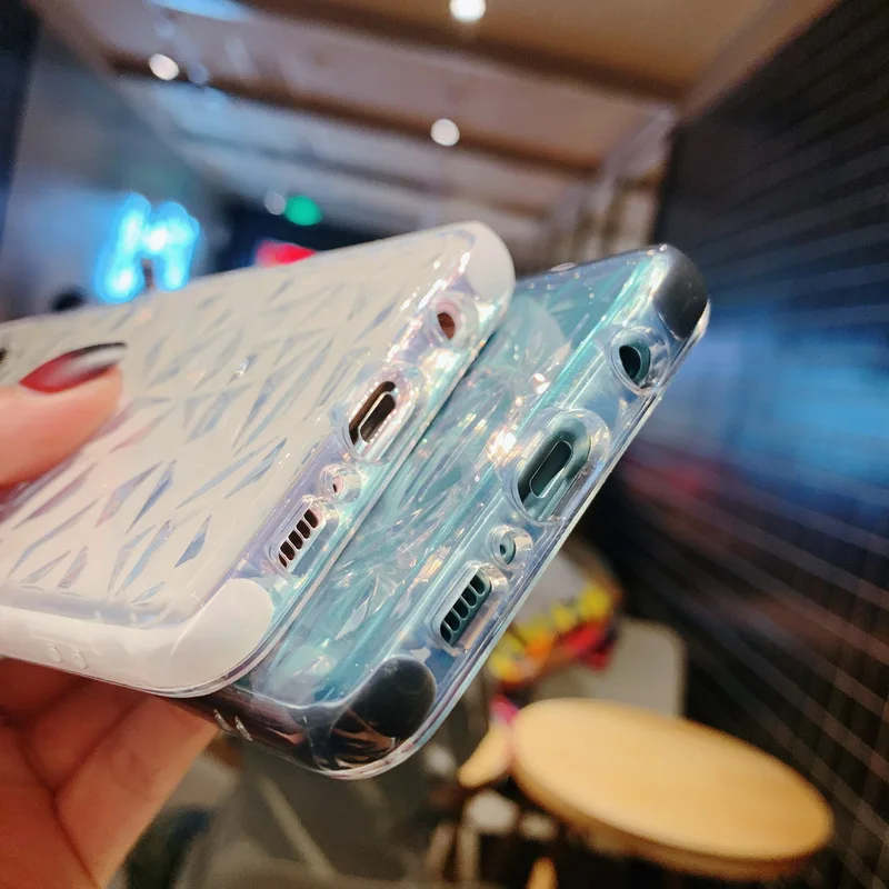 Transparent Diamond Case For Samsung Galaxy A50 Case S10 Plus A30 A20 S10e 5G Note 9 10 Pro Shockproof Soft Silicon Clear Cover